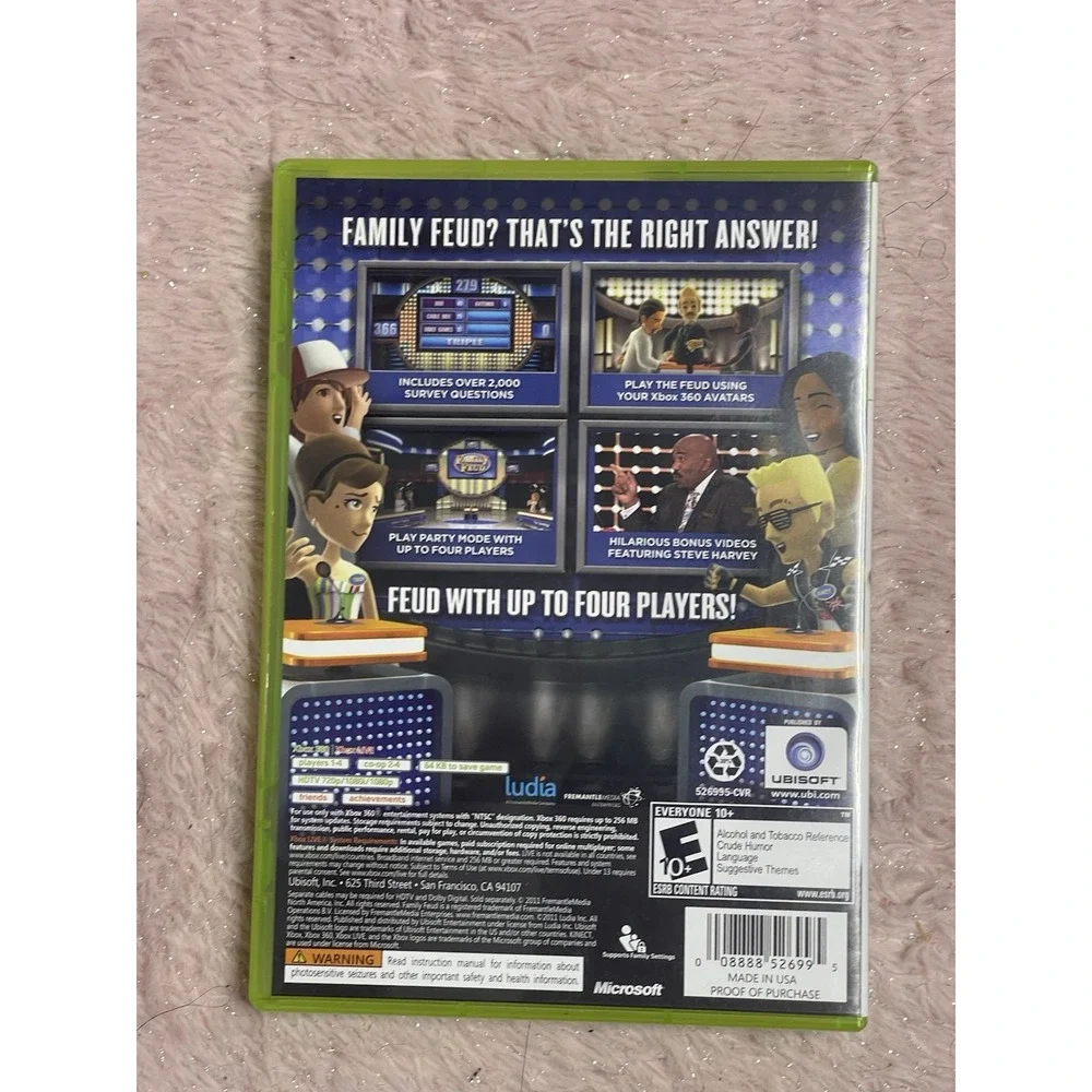 Family Feud: 2012 Edition (Xbox‎ 360) Complete CIB w/ Manual & Tested